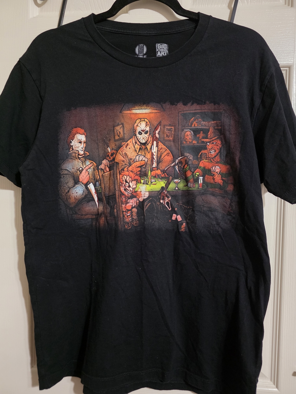 Black Graphic Horror Characters Short Sleeve Tee